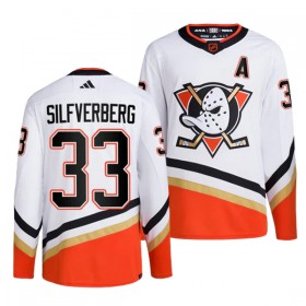 Anaheim Ducks Hockeydrakt Jakob Silfverberg 33 2022-23 Hvit Reverse Retro 2.0 Adidas Authentic - Herre